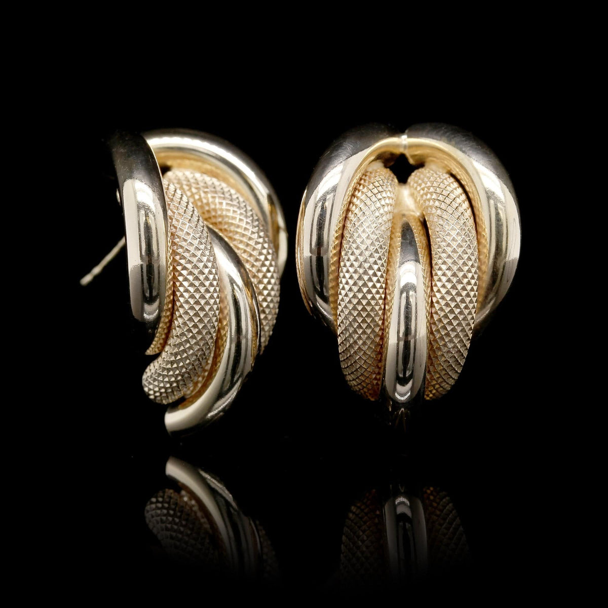 14K Yellow Gold Estate Earrings