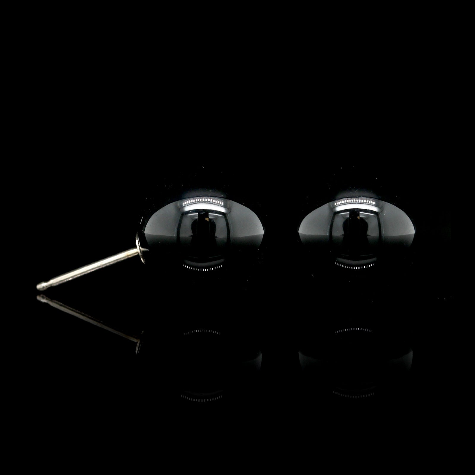 Tiffany & Co. Sterling Silver Estate Onyx Studs