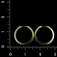 14K Yellow Gold Estate Hoop Earrings