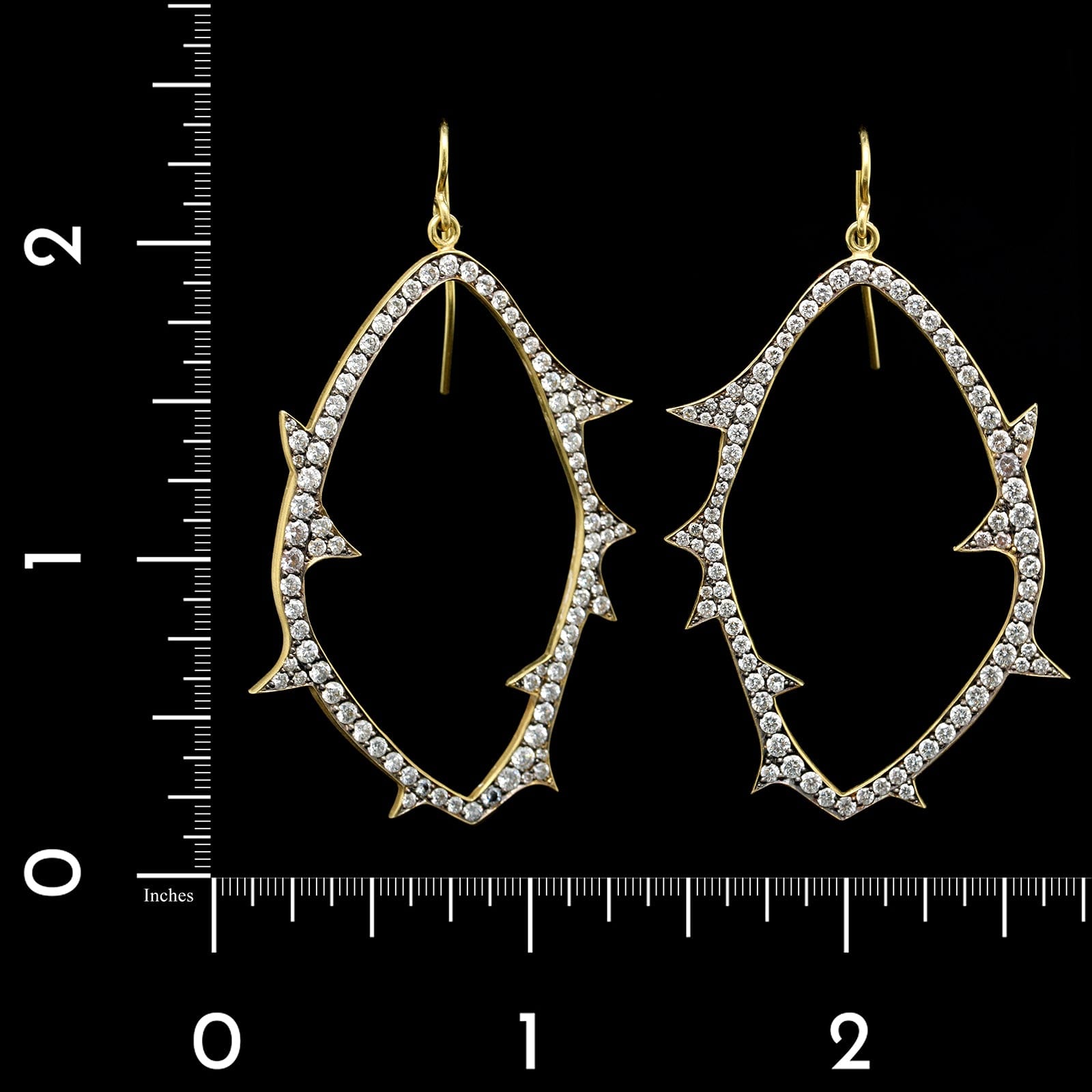 Sylva & Cie 18K Yellow Gold Estate Diamond Earrings