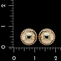 14K Yellow Gold Estate Dome Earrings