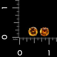 14K Yellow Gold Estate Citrine Studs