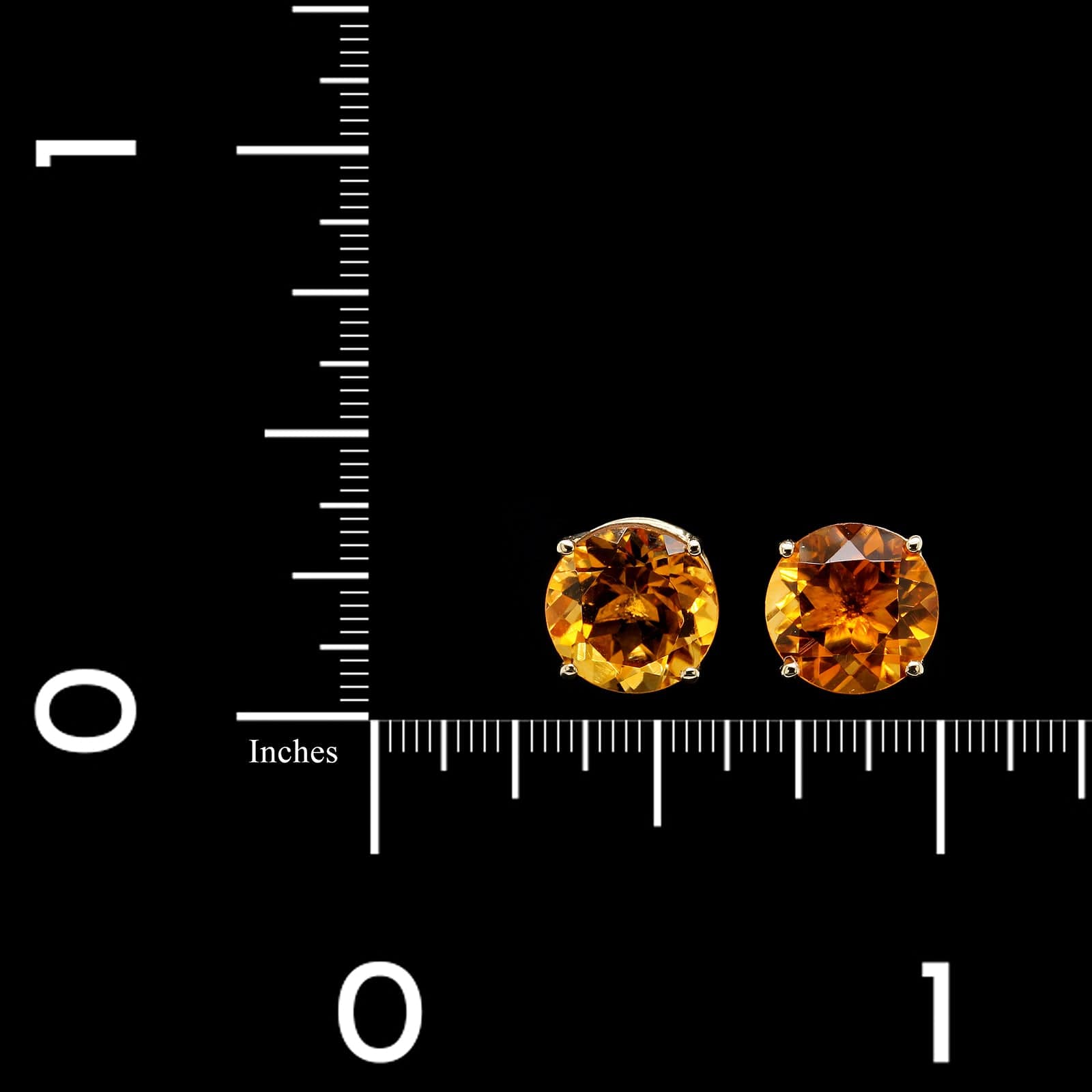 14K Yellow Gold Estate Citrine Studs