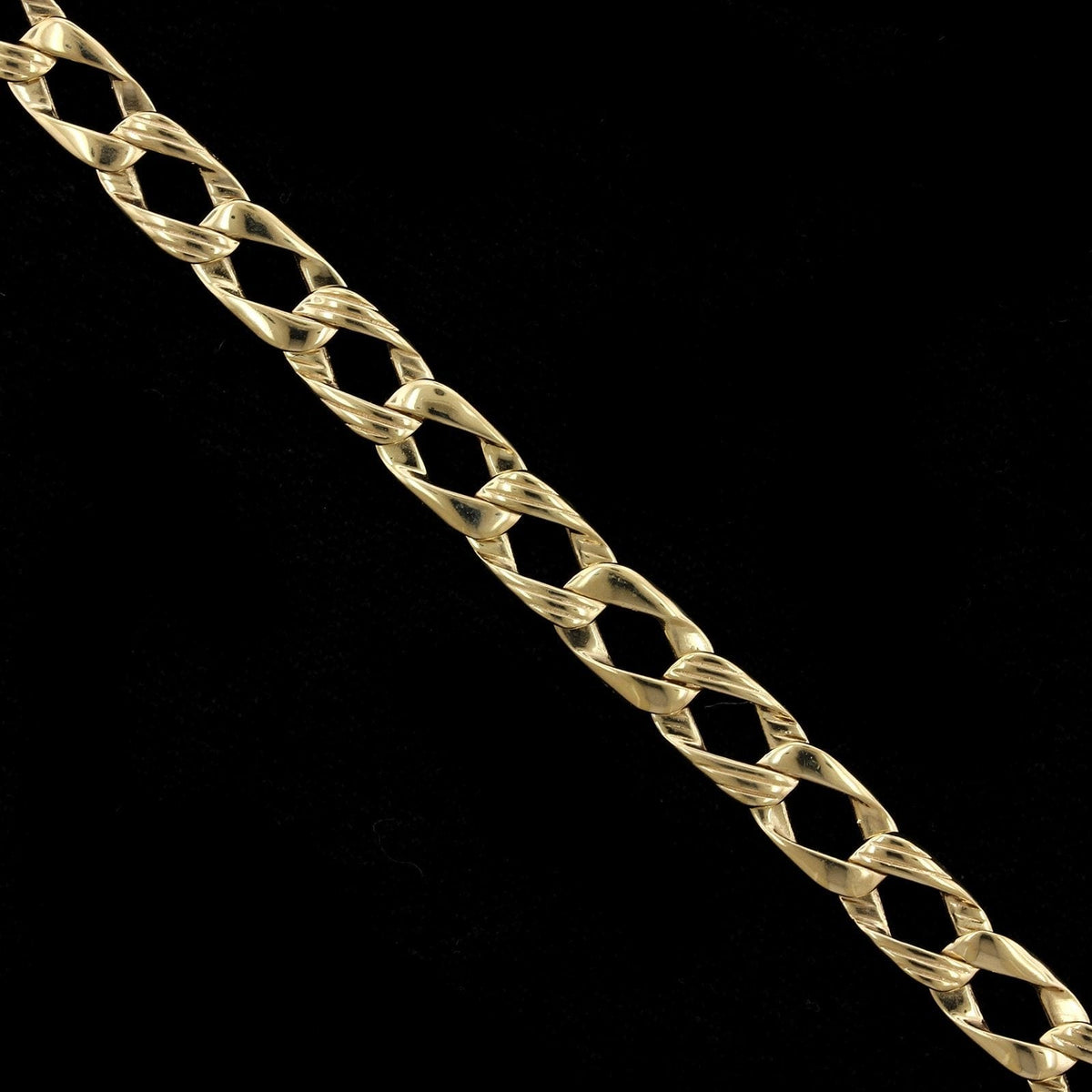 14K Yellow Gold Estate Open Link Bracelet