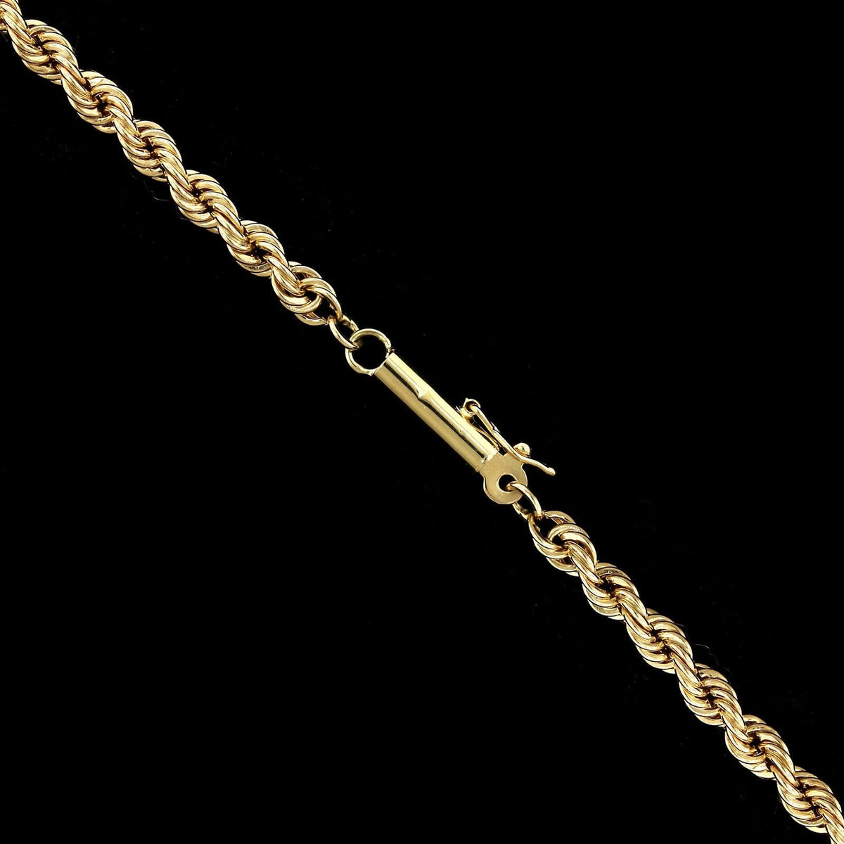 14K Yellow Gold Estate Hollow Rope Chain