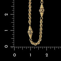 14K Yellow Gold Estate Fancy Link Chain