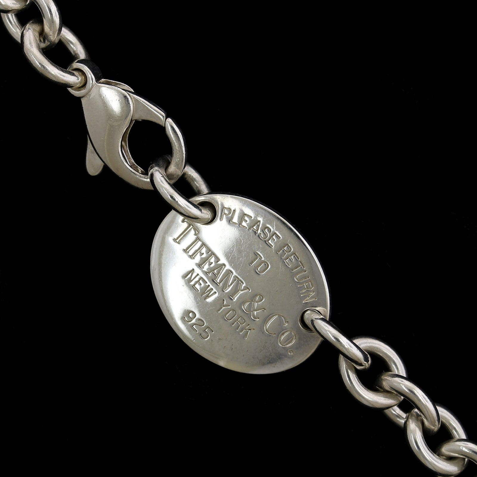 Tiffany & Co.  Estate 'Return to Tiffany' Oval Tag Necklace