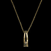 14K Yellow Gold Estate Diamond Pendant