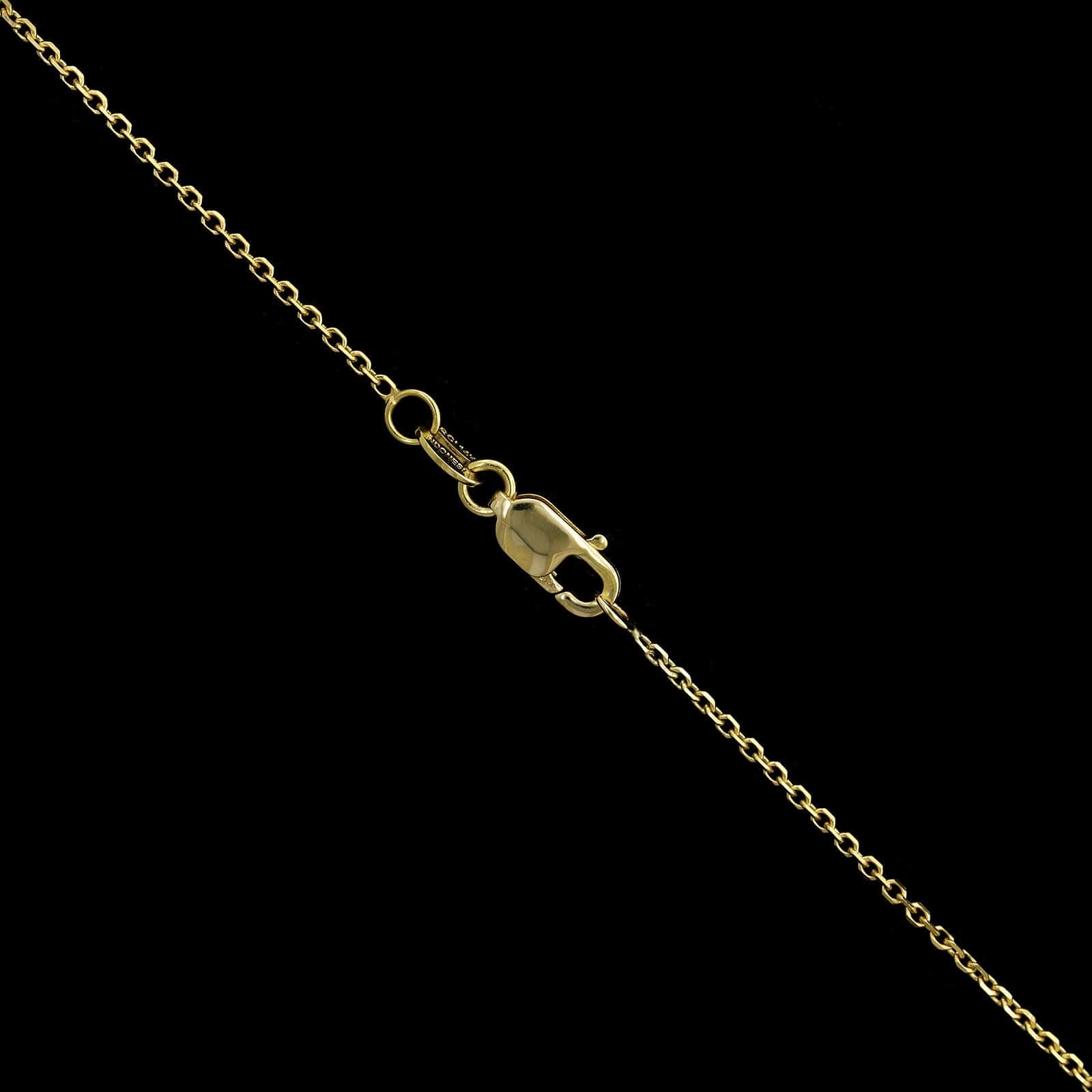 14K Yellow Gold Estate Diamond Pendant