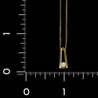 14K Yellow Gold Estate Diamond Pendant