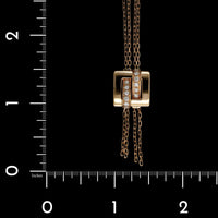 Boucheron 14K Rose Gold Estate Diamond Buckle Necklace