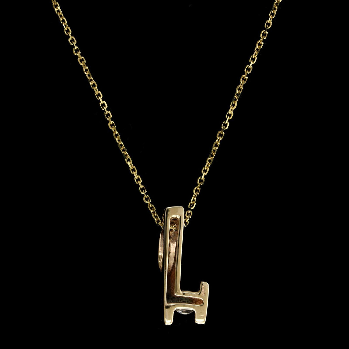 14K Yellow Gold Estate Diamond Pendant