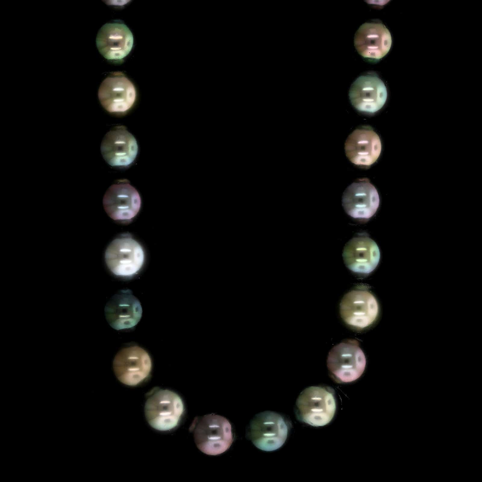 Mikimoto Estate Cultured Black South Sea Pearl Multi-colored Necklace