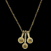 14K Yellow Gold Estate Diamond Necklace