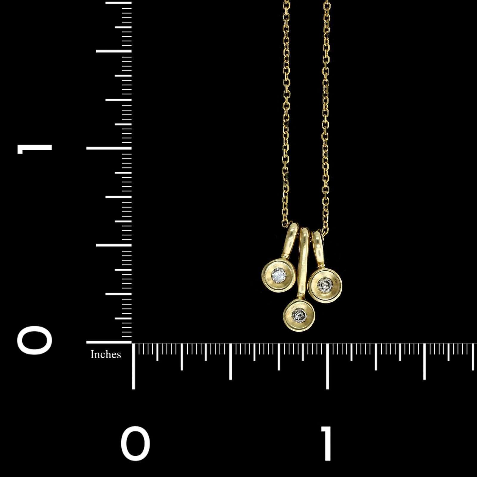 14K Yellow Gold Estate Diamond Necklace