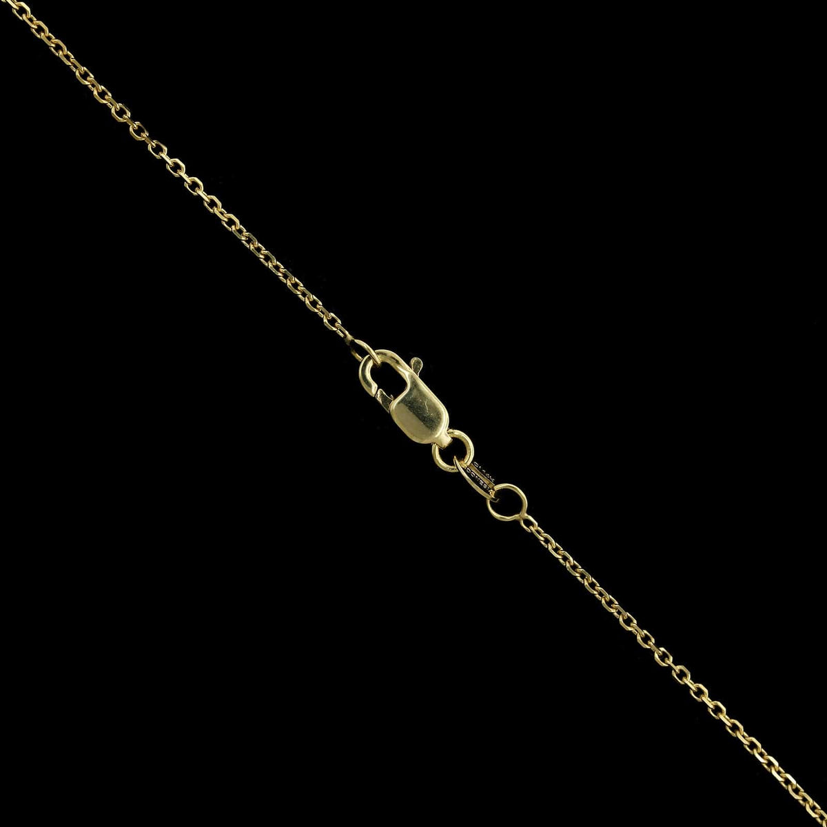 14K Two-tone Gold Estate Cross Pendant Necklace