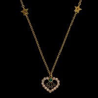 Dior Yellow Metal Estate Crystal 'In Heart Lights' Necklace