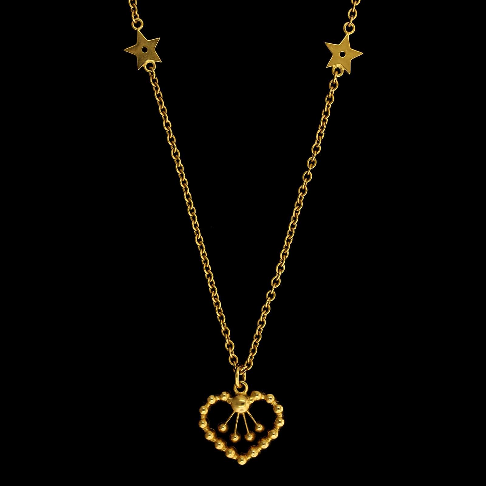 Dior Yellow Metal Estate Crystal 'In Heart Lights' Necklace