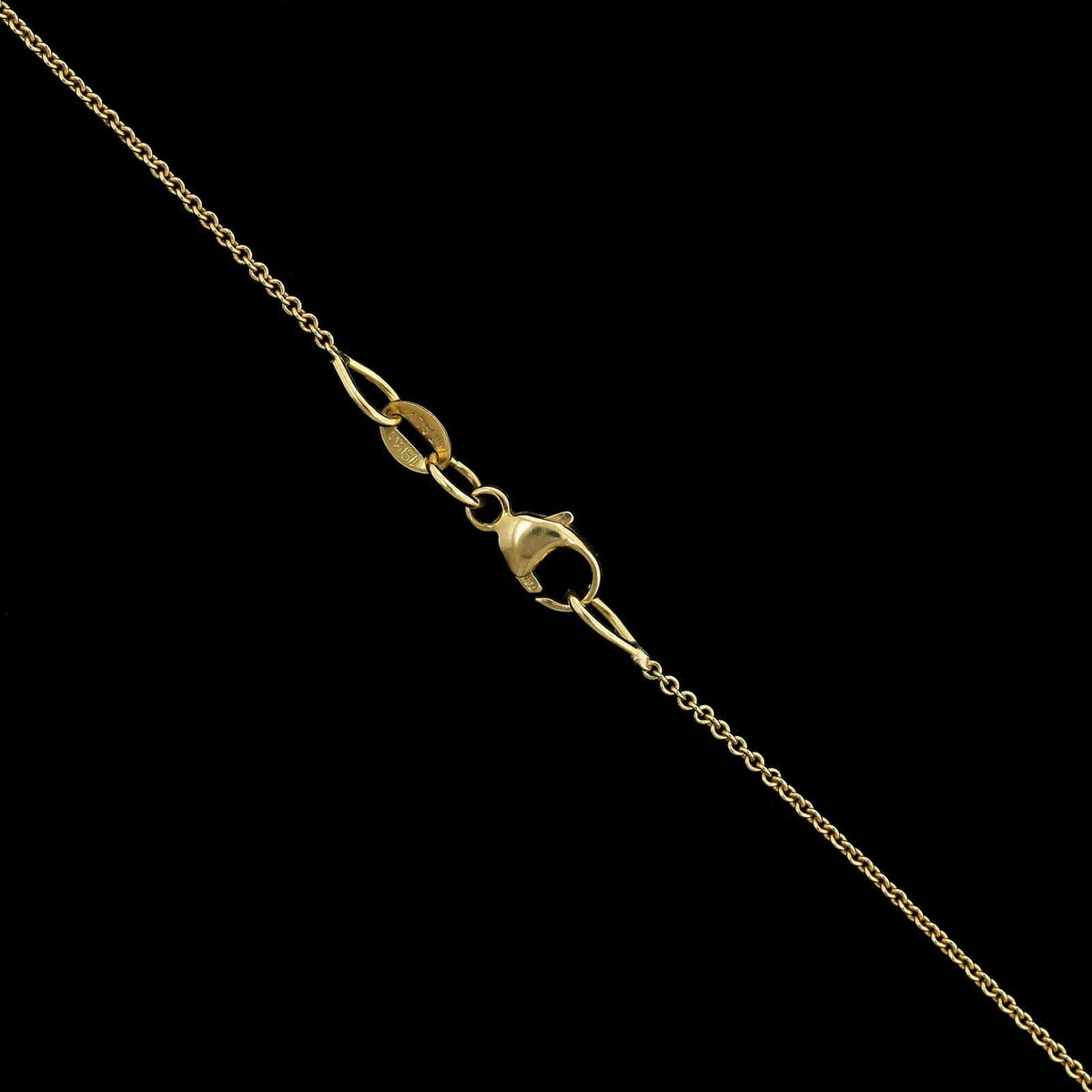 18K Yellow Gold Estate Diamond Horseshoe Necklace