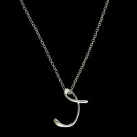 Tiffany & Co. Sterling Silver Alphabet Letter C Pendant Necklace