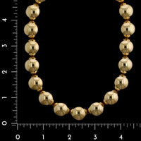 14K Yellow Gold Estate Ball Bead Necklace