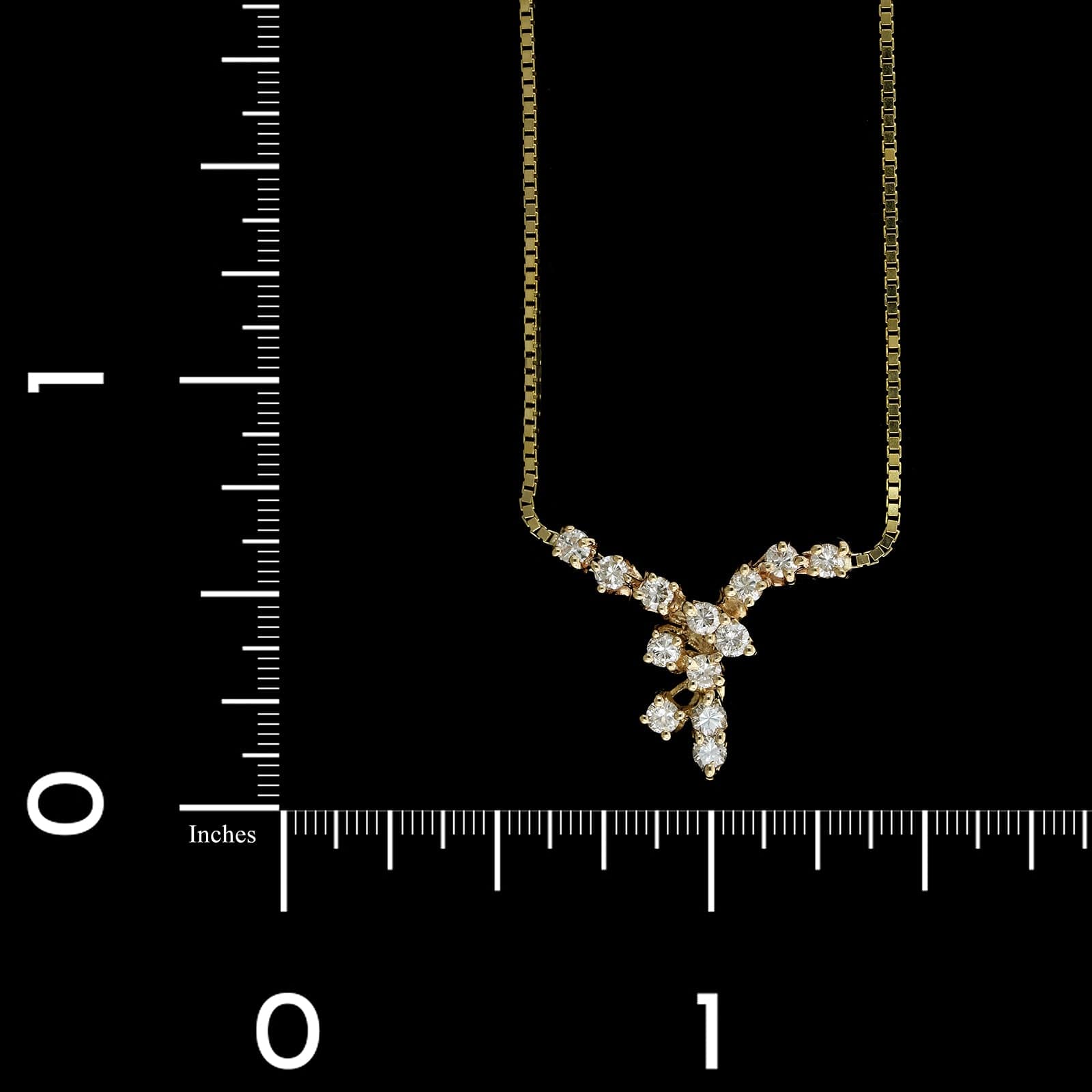 Estate Diamond V-Shaped Necklace