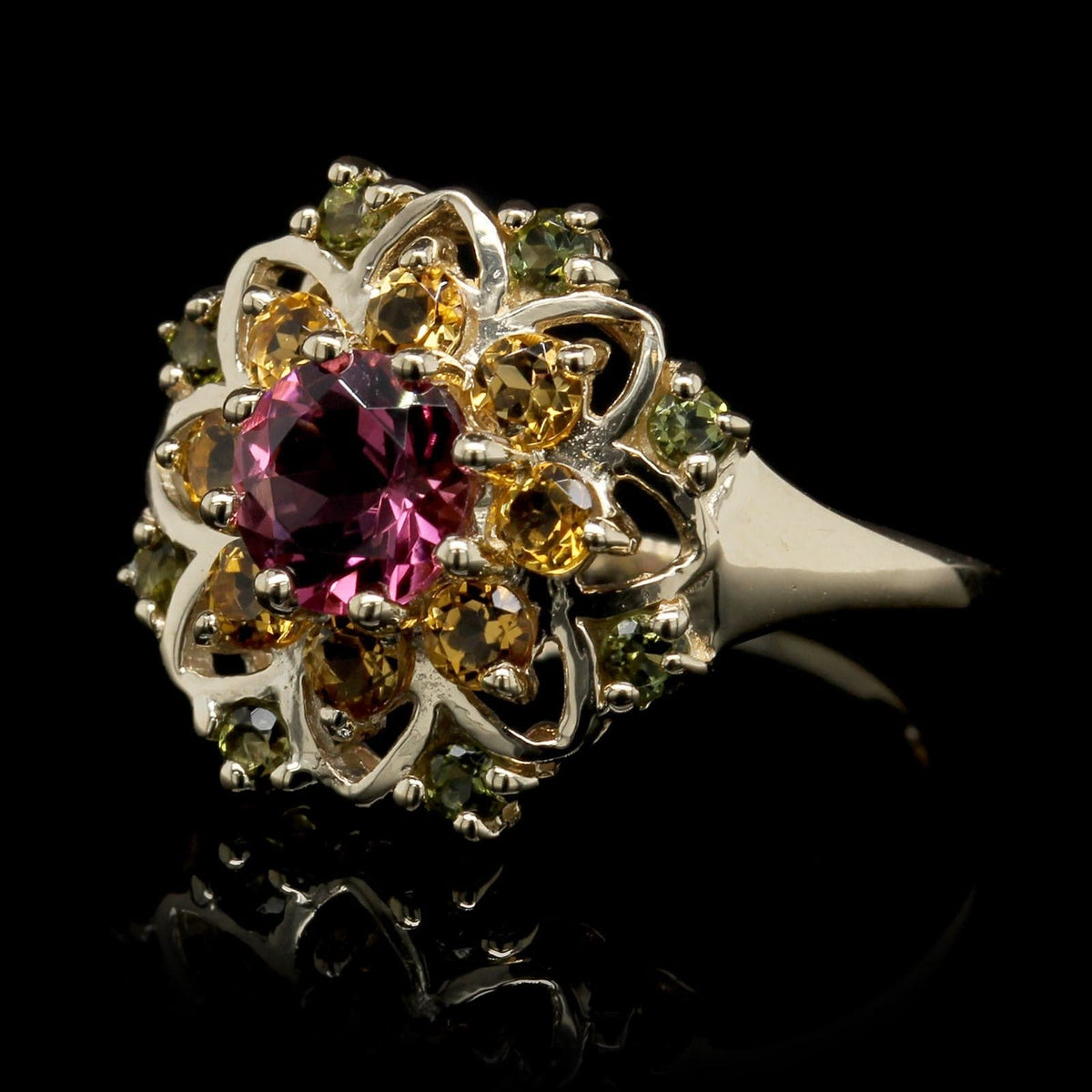 14K Yellow Gold Estate Colored Tourmaline Ring