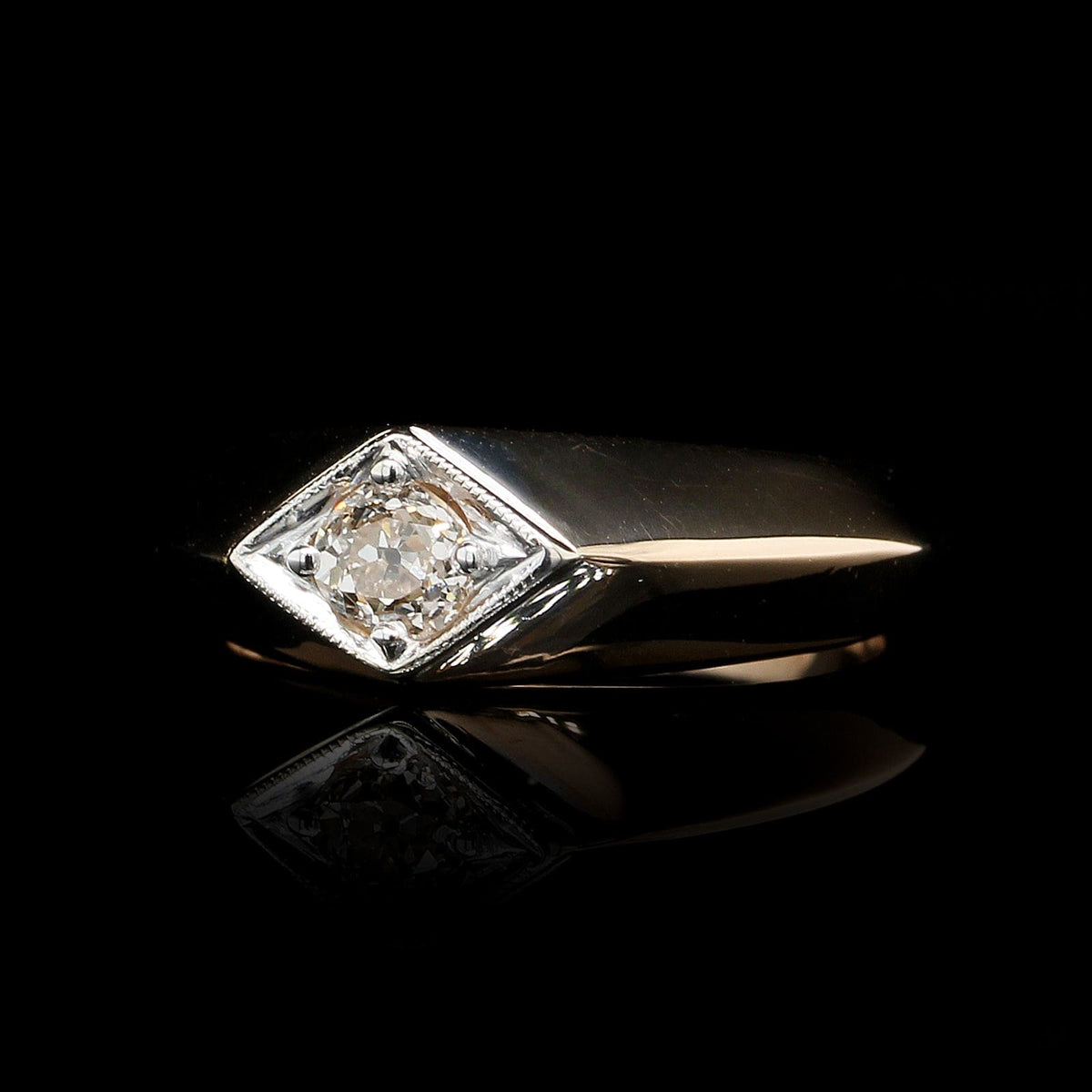 14K Two-tone Gold Estate Diamond Ring