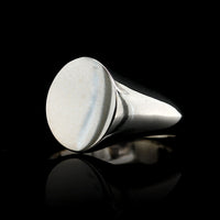 14K White Gold Estate Signet Ring