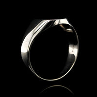 14K White Gold Estate Signet Ring