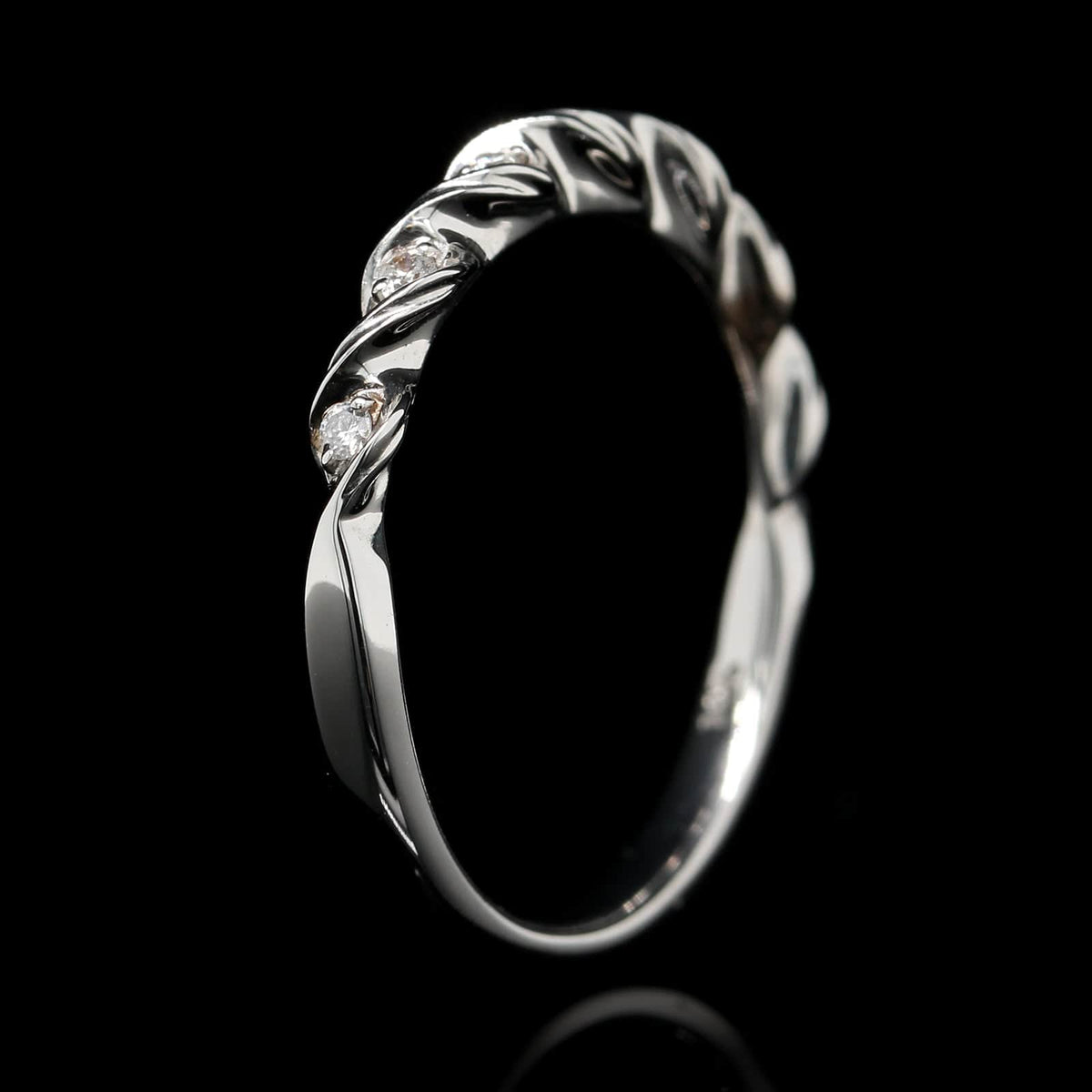 14K White Gold Estate Diamond Band