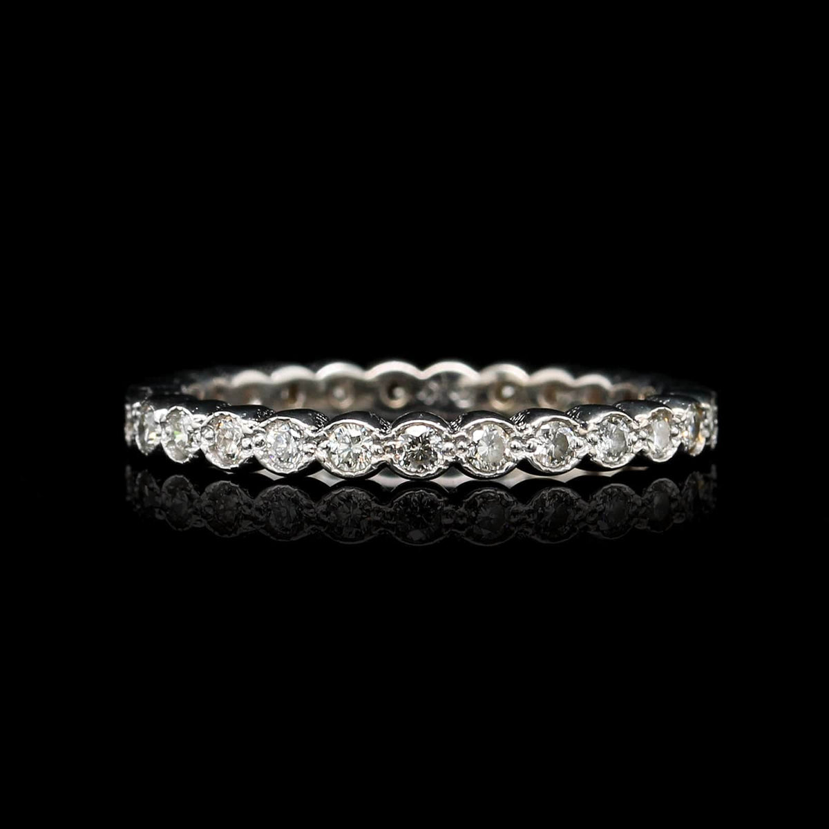 18K White Gold Estate Diamond Eternity Band