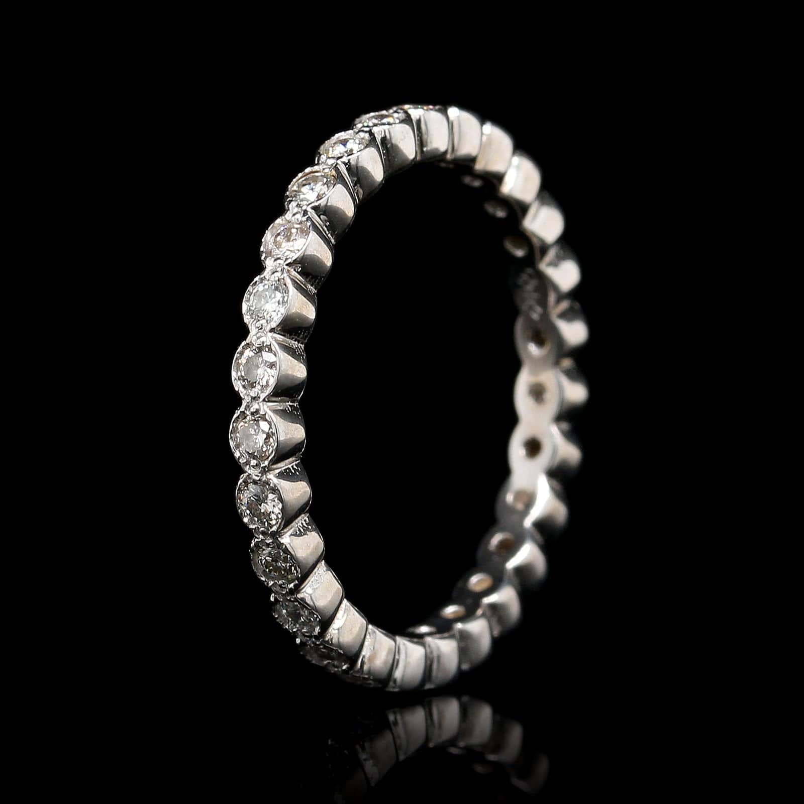 18K White Gold Estate Diamond Eternity Band