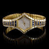 18K Yellow Gold Estate Sapphire and Diamond Wristwatch