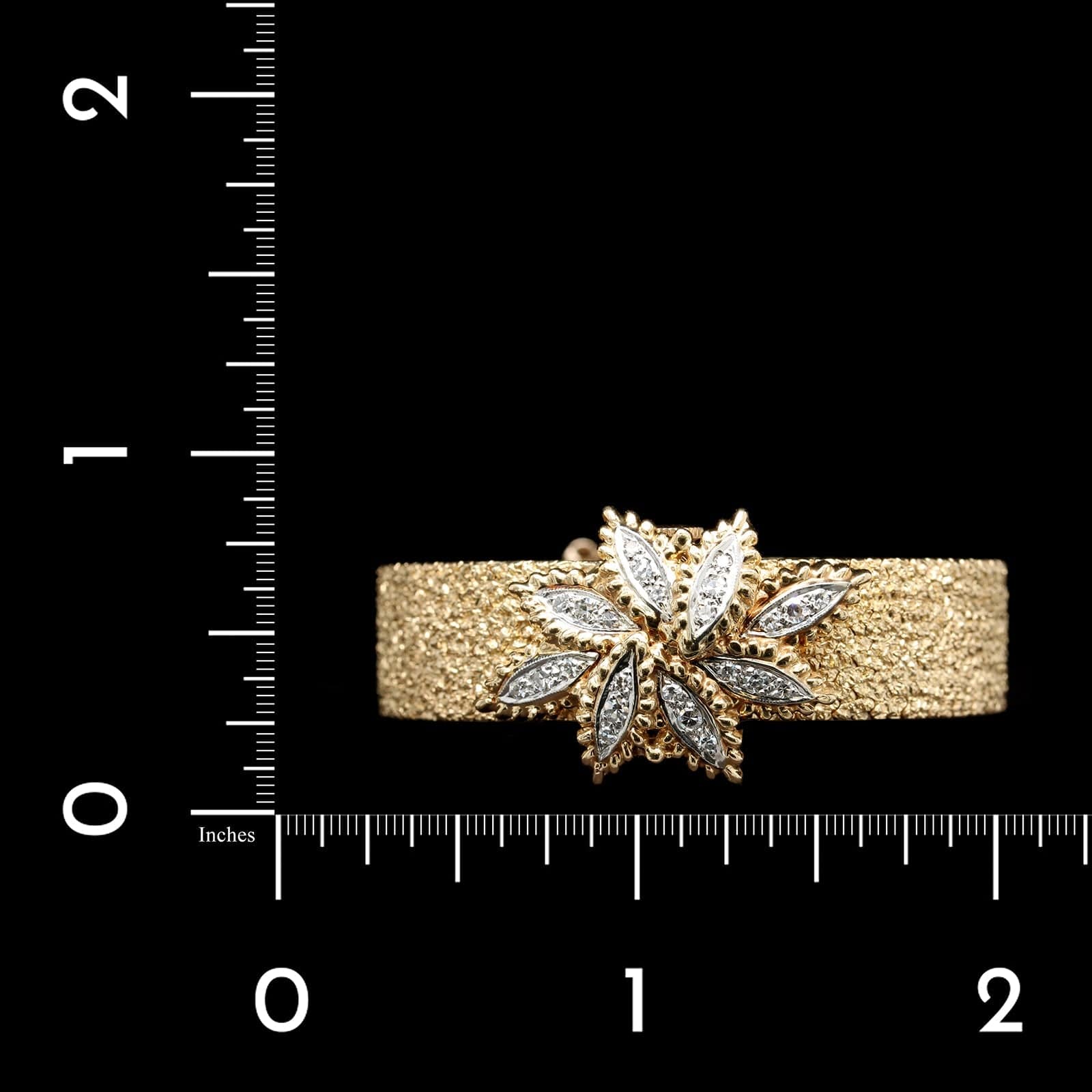 14K Yellow Gold Estate Diamond Covered Wristwatch, 14K Yellow Gold, Long's Jewelers