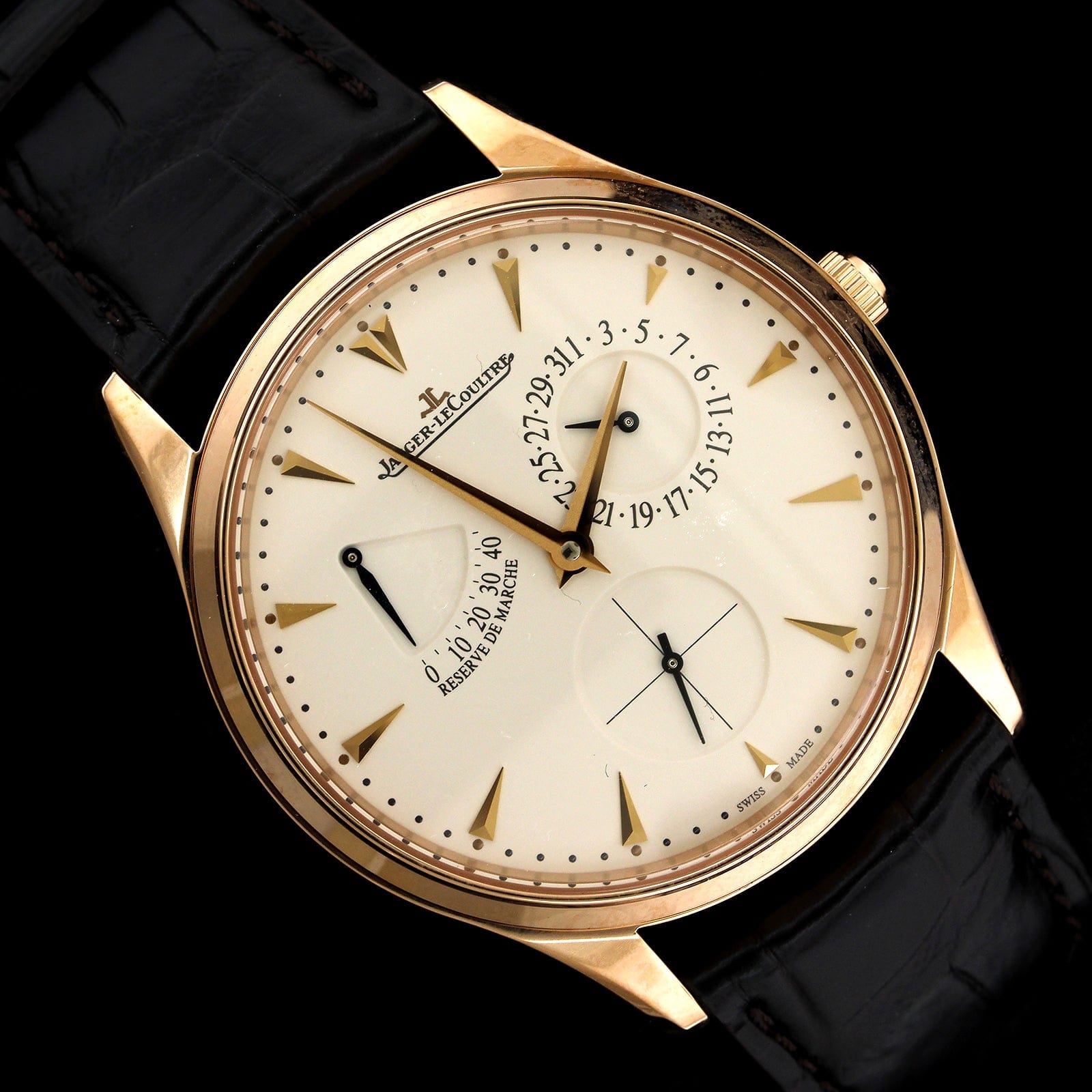 Jaeger-LeCoultre 18K Rose Gold Reserve Estate Wristwatch