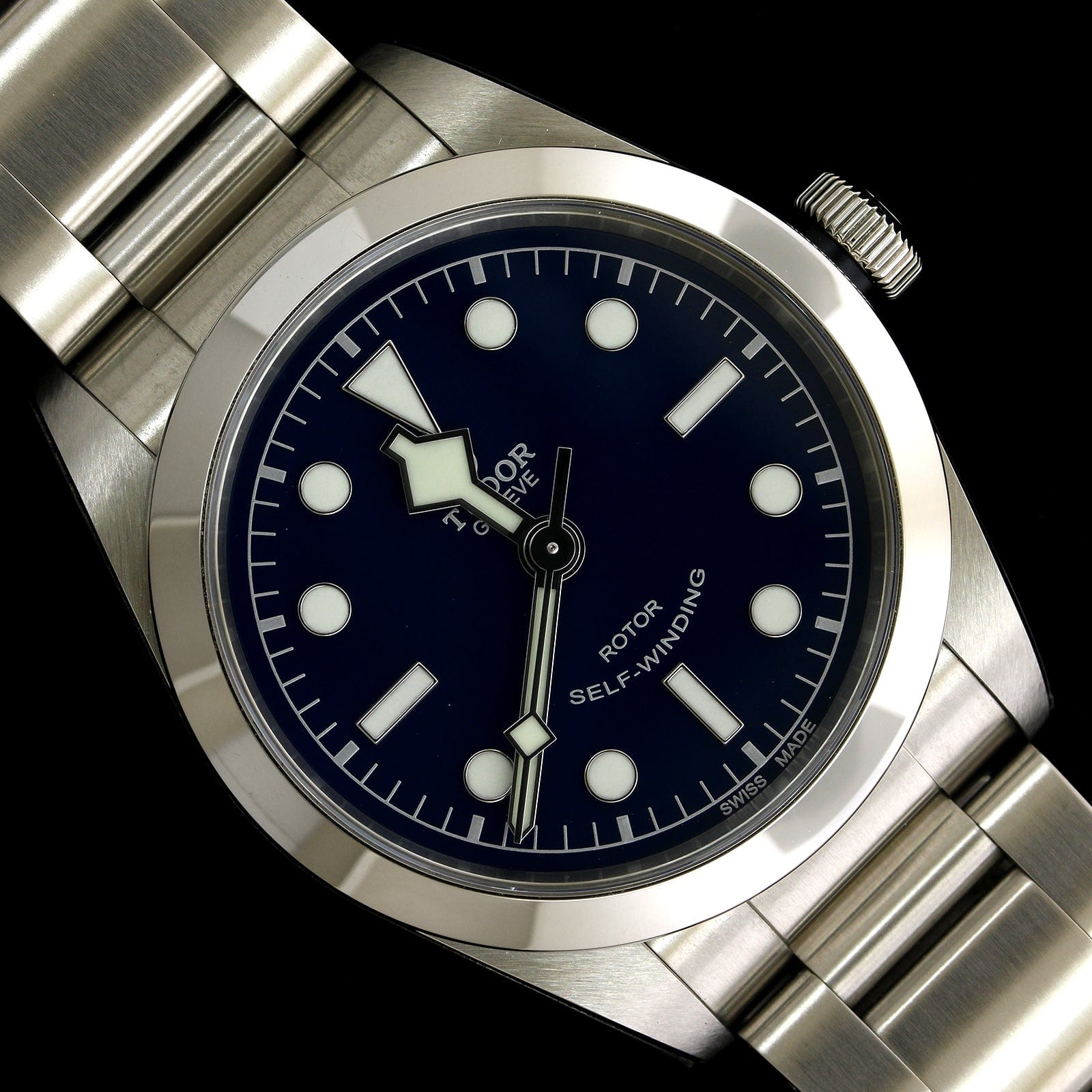 Tudor Steel Estate Black Bay Wristwatch