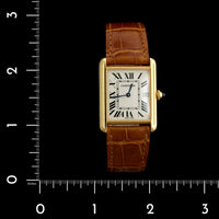 Cartier 18K Yellow Gold Estate Tank Louis Wristwatch