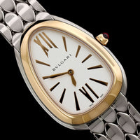 Bulgari Steel and 18K Yellow Rose Gold  Estate Serpenti Seduttori Watch