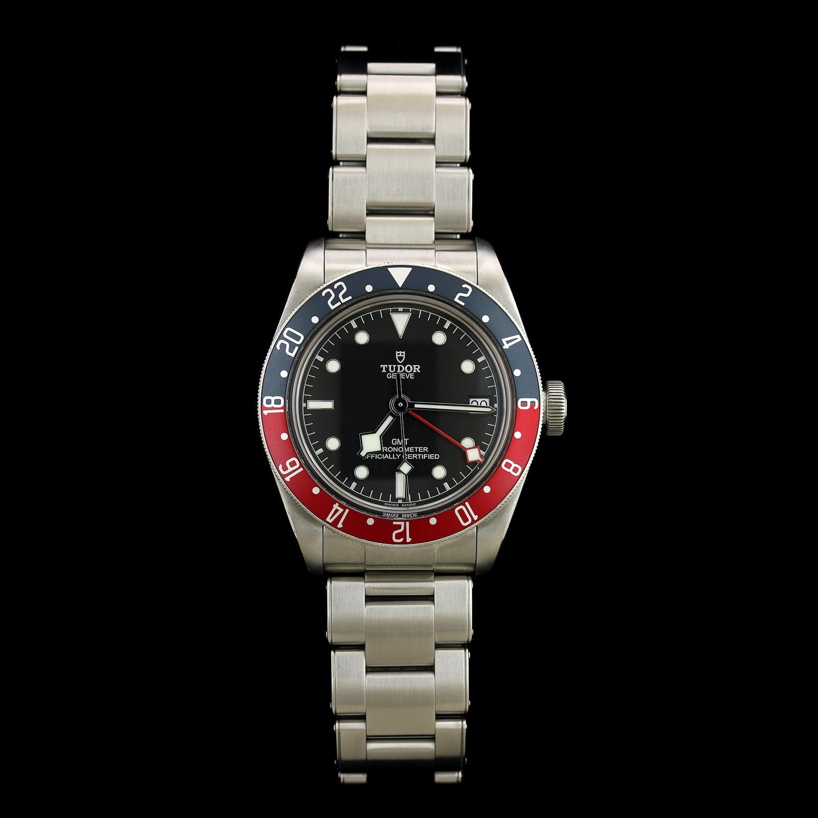 Tudor Steel Estate Black Bay GMT Wristwatch