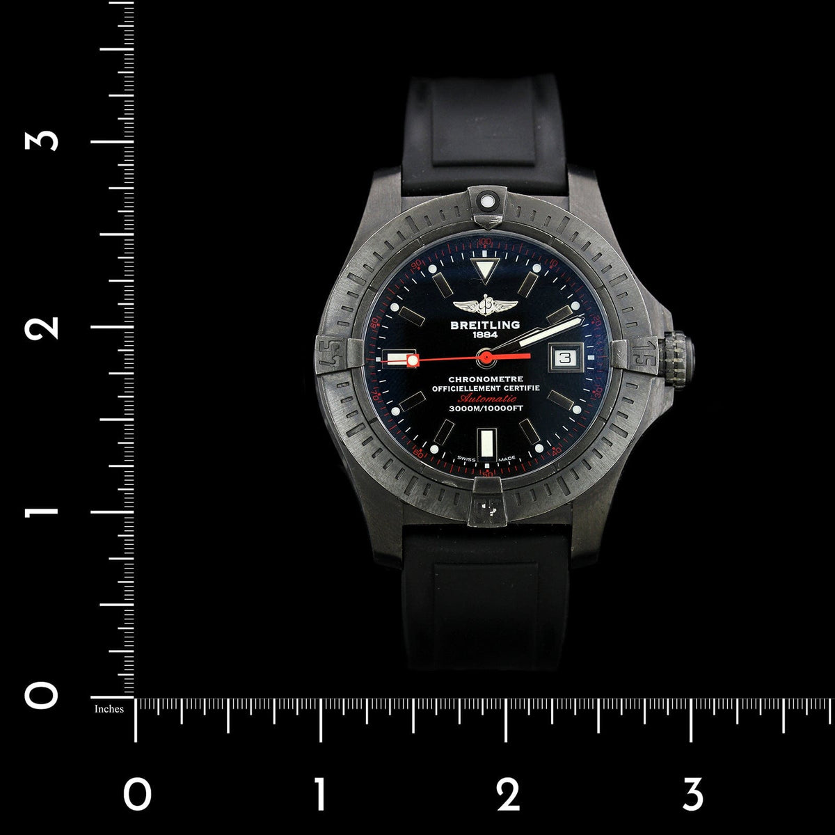 Breitling Steel Estate and Black PVD Avenger Seawolf Wristwatch