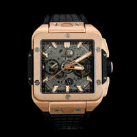 Hublot 18K Rose Gold Estate Hublot Square Bang Unico King Wristwatch