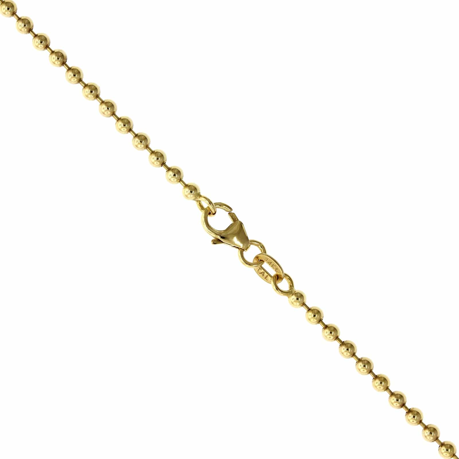 14K Yellow Gold Bead Chain