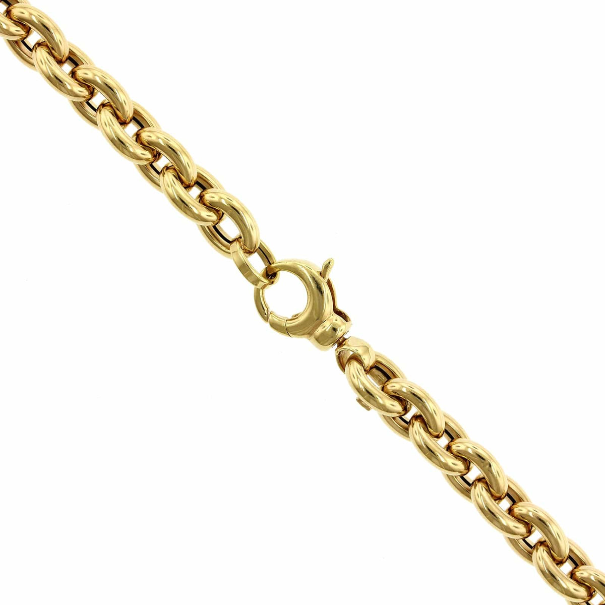 Oval rolo outlet chain