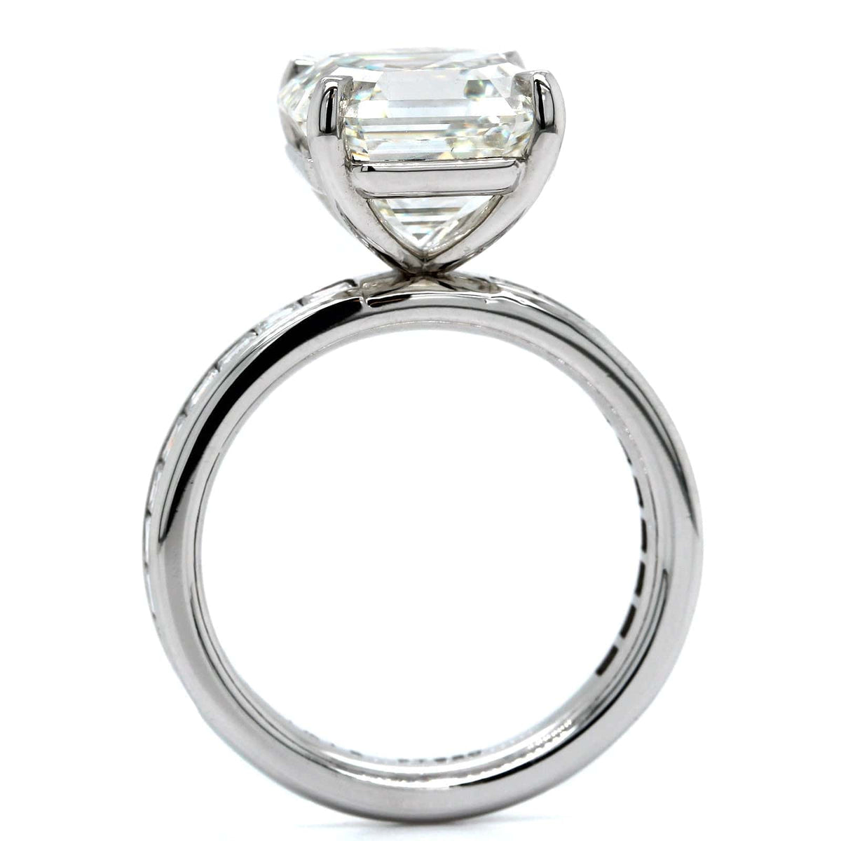 Platinum Asscher Cut Diamond Engagement Ring