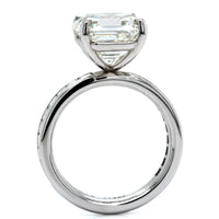 Platinum Asscher Cut Diamond Engagement Ring