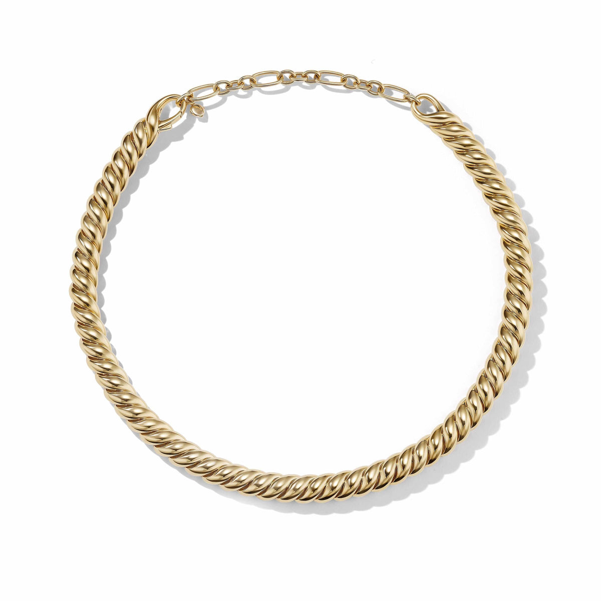 Sculpted Cable Necklace in 18K Yellow Gold