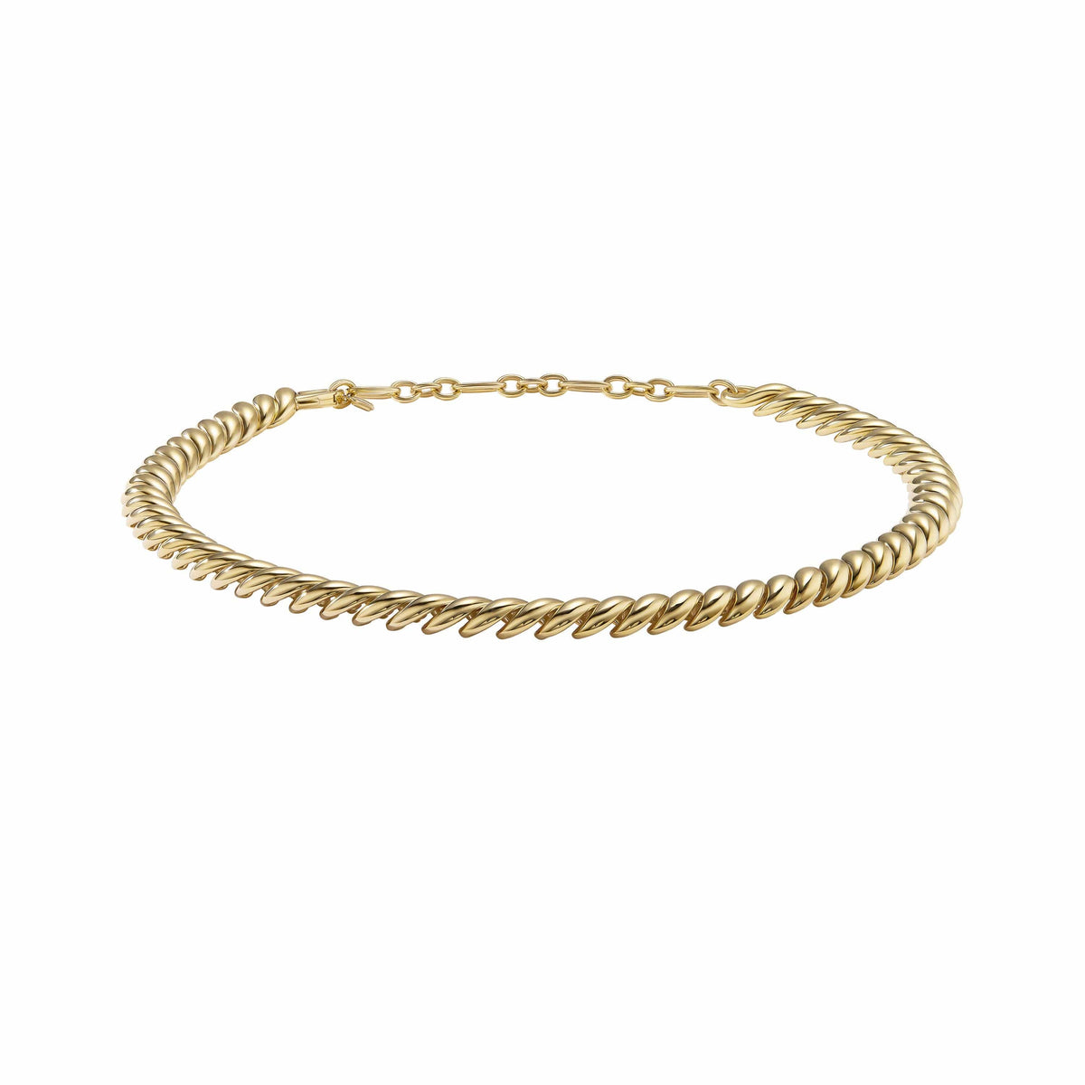 Sculpted Cable Necklace in 18K Yellow Gold