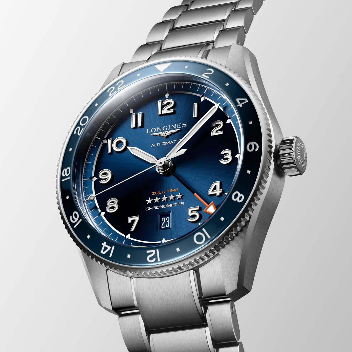 Longines Spirit Zulu Time 42mm GMT Chronometer L3.812.4.93.6