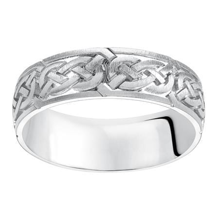 14K White Gold Celtic Knot Design band